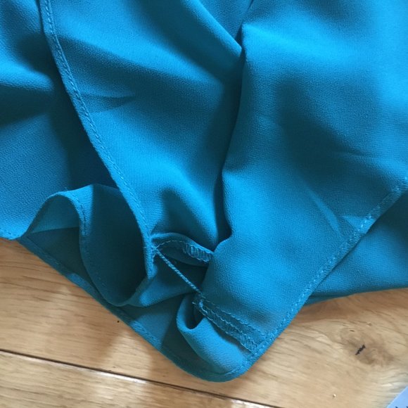 Lost April Teal Crochet Trim Tunic Tank Top - Picture 13 of 16